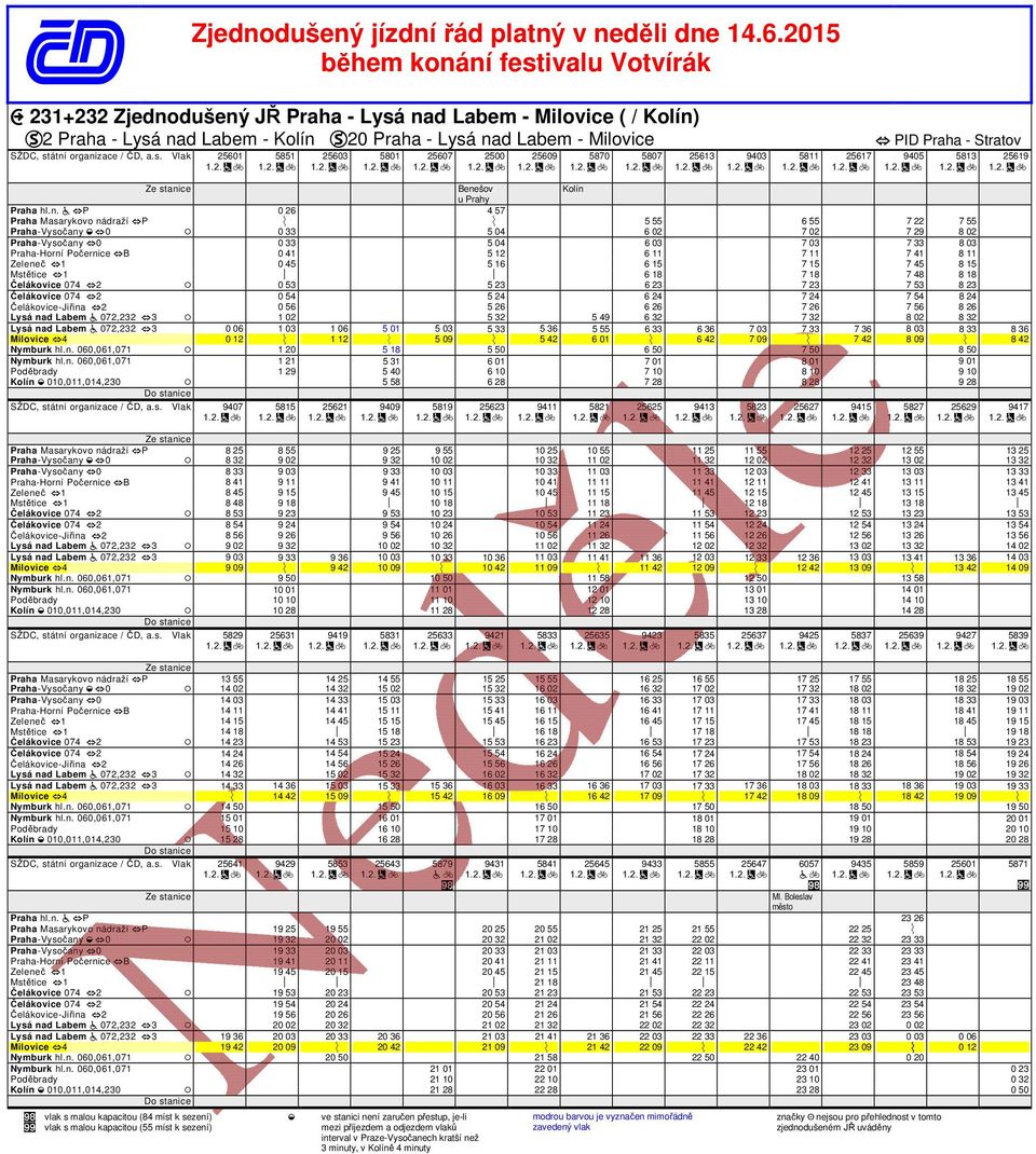n. a hp z 0 26 4 57 Praha Masarykovo nádraží hp z n n 5 55 6 55 7 22 7 55 Praha-Vysočany h0 / 0 33 5 04 6 02 7 02 7 29 8 02 Praha-Vysočany h0 z 0 33 5 04 6 03 7 03 7 33 8 03 Praha-Horní Počernice hb