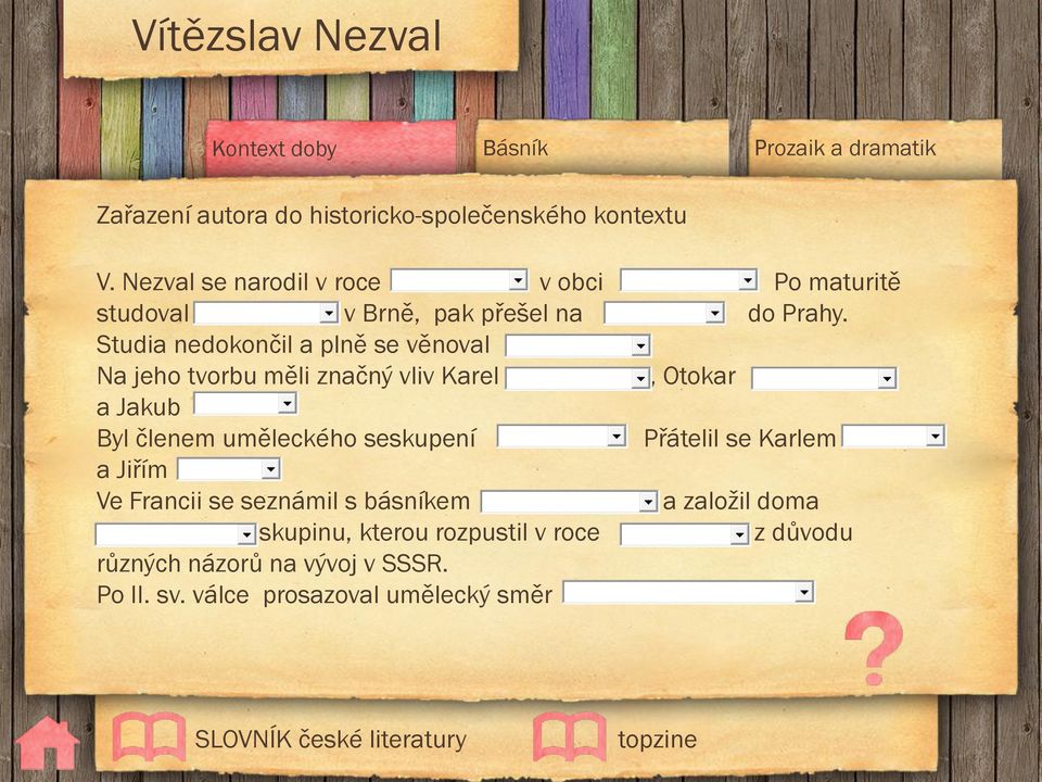 Studia nedokončil a plně se věnoval Na jeho tvorbu měli značný vliv Karel, Otokar a Jakub Byl členem uměleckého seskupení