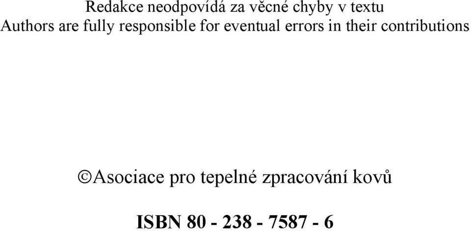 errors in their contributions Asociace pro