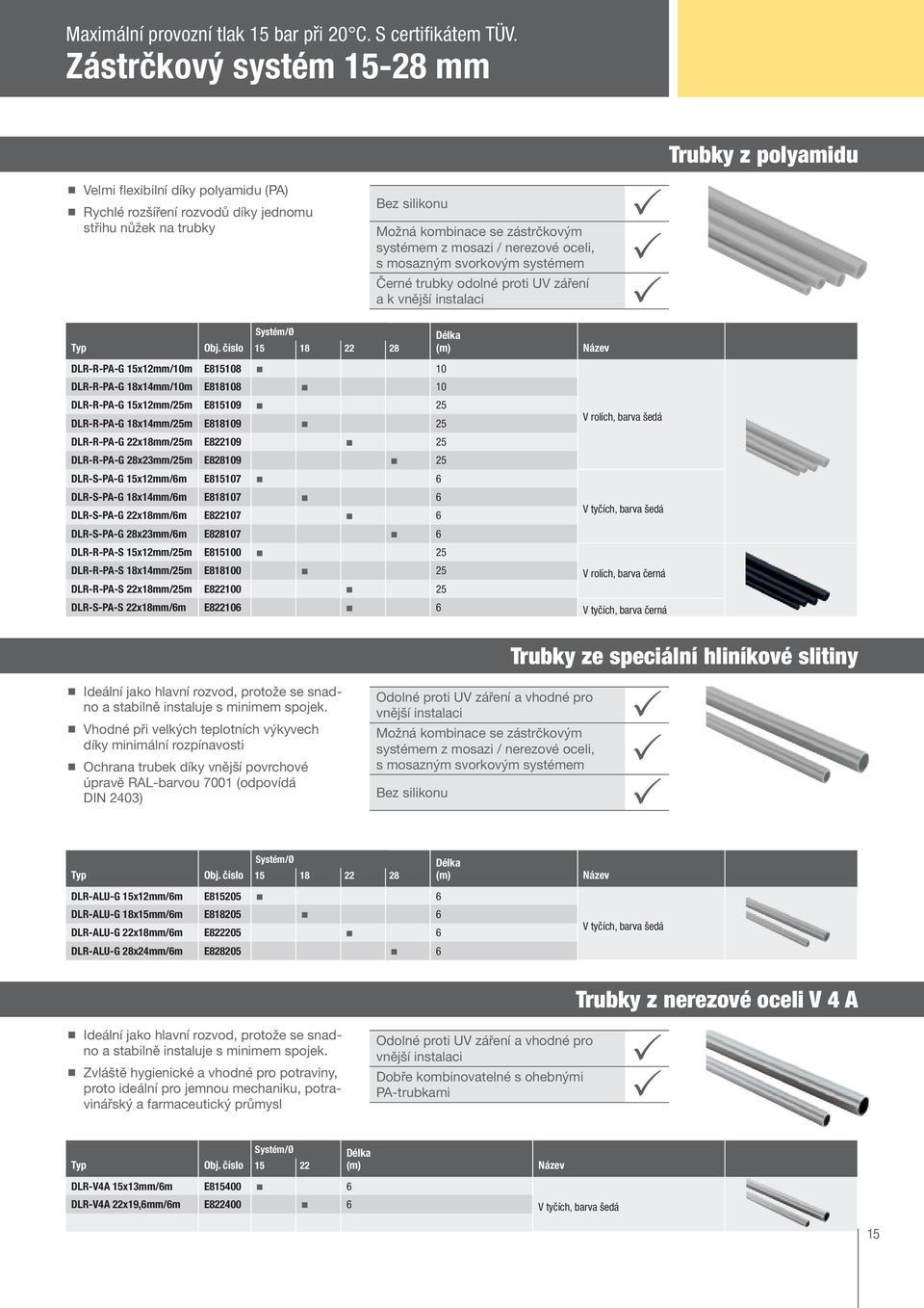 DLR-R-A-G 18x14mm/10m E818108 ¾ 10 DLR-R-A-G 15x12mm/25m E815109 ¾ 25 DLR-R-A-G 18x14mm/25m E818109 ¾ 25 DLR-R-A-G 22x18mm/25m E822109 ¾ 25 DLR-R-A-G 28x23mm/25m E828109 ¾ 25 DLR-S-A-G 15x12mm/6m