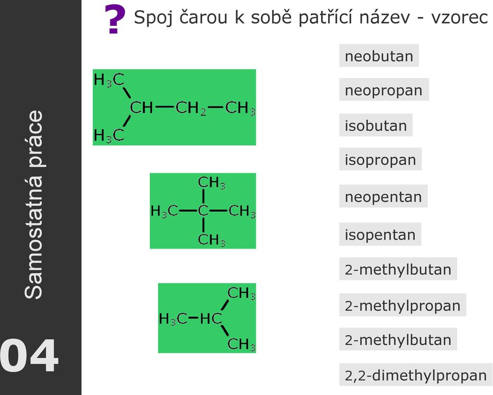 isopropan neopentan isopentan 2-methylbutan
