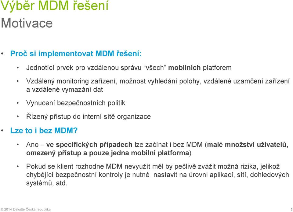 i bez MDM?