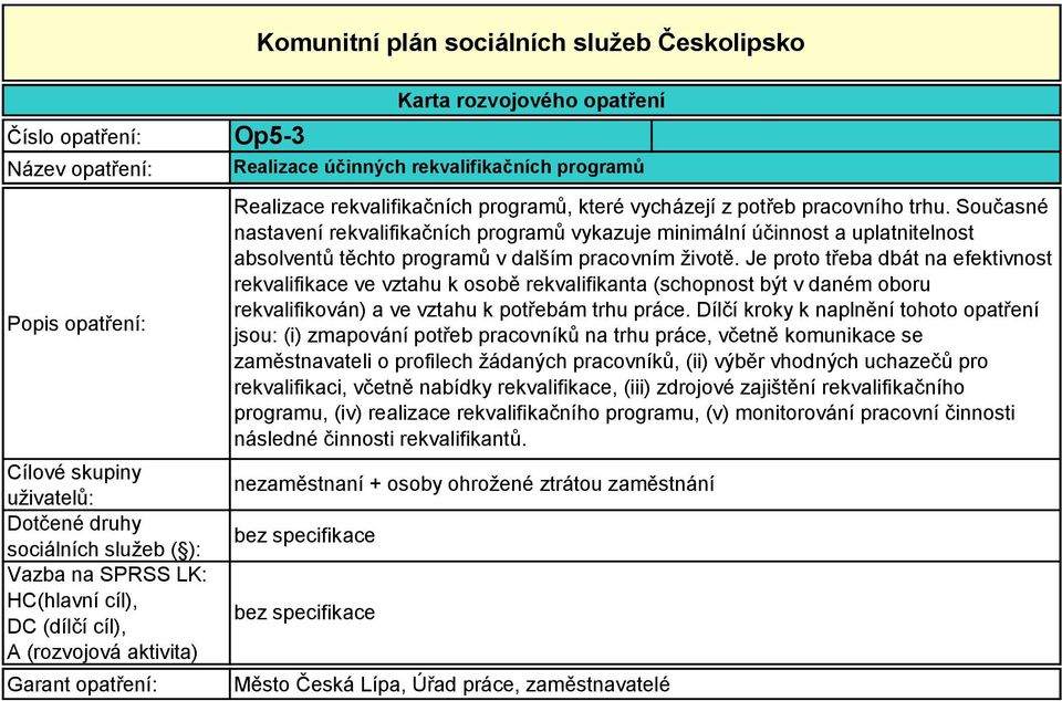 Je proto třeba dbát na efektivnost rekvalifikace ve vztahu k osobě rekvalifikanta (schopnost být v daném oboru rekvalifikován) a ve vztahu k potřebám trhu práce.