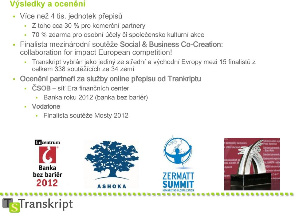mezinárodní soutěže Social & Business Co-Creation: collaboration for impact European competition!