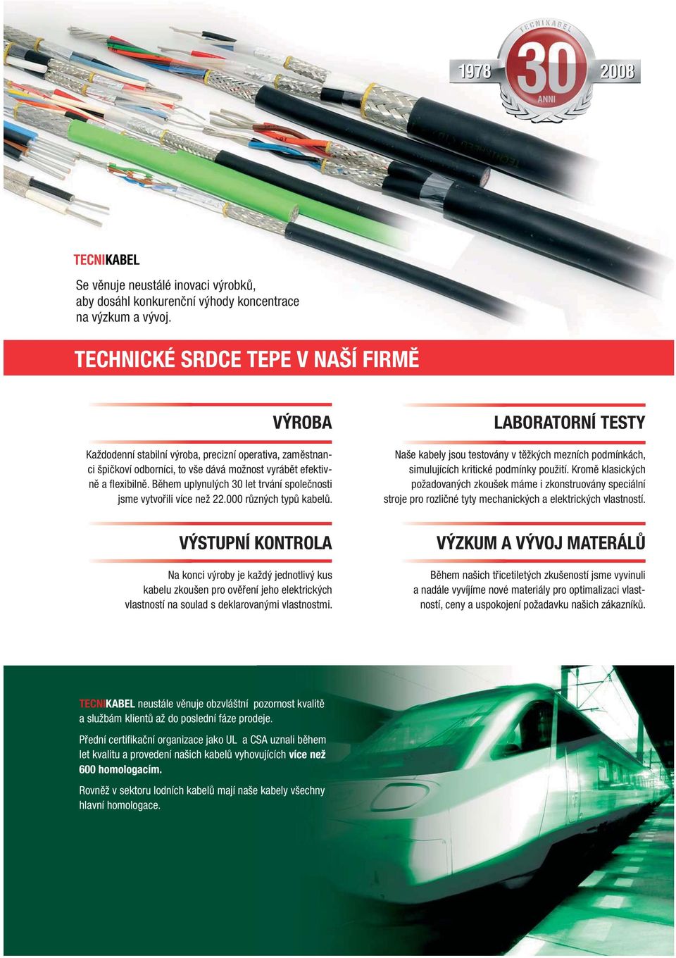 Během uplynulých 30 let trvání společnosti jsme vytvořili více než 22.000 různých typů ků.
