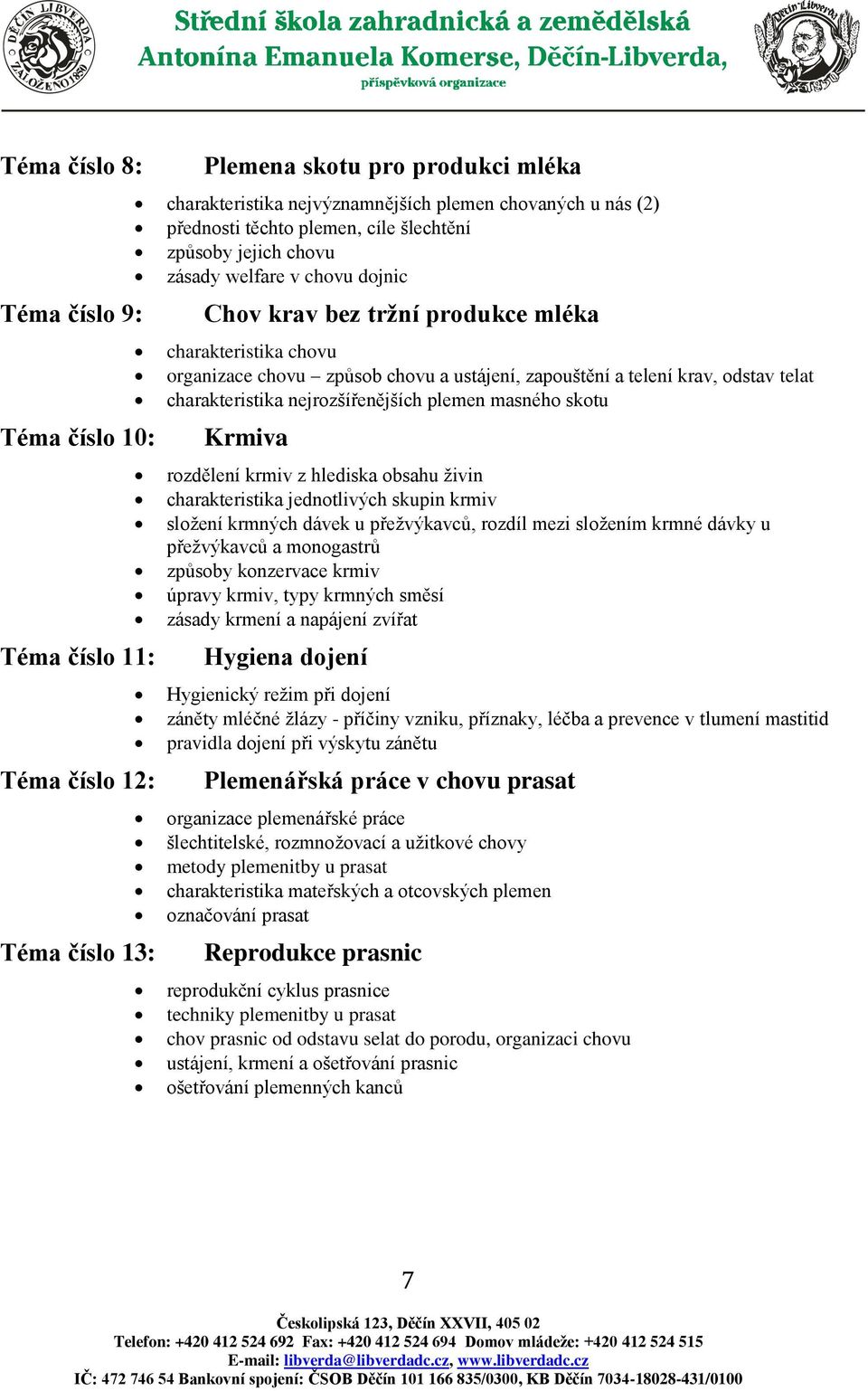 MATURITNÍ TÉMATA OBORU AGROPODNIKÁNÍ z předmětu Pěstování rostlin - PDF  Stažení zdarma