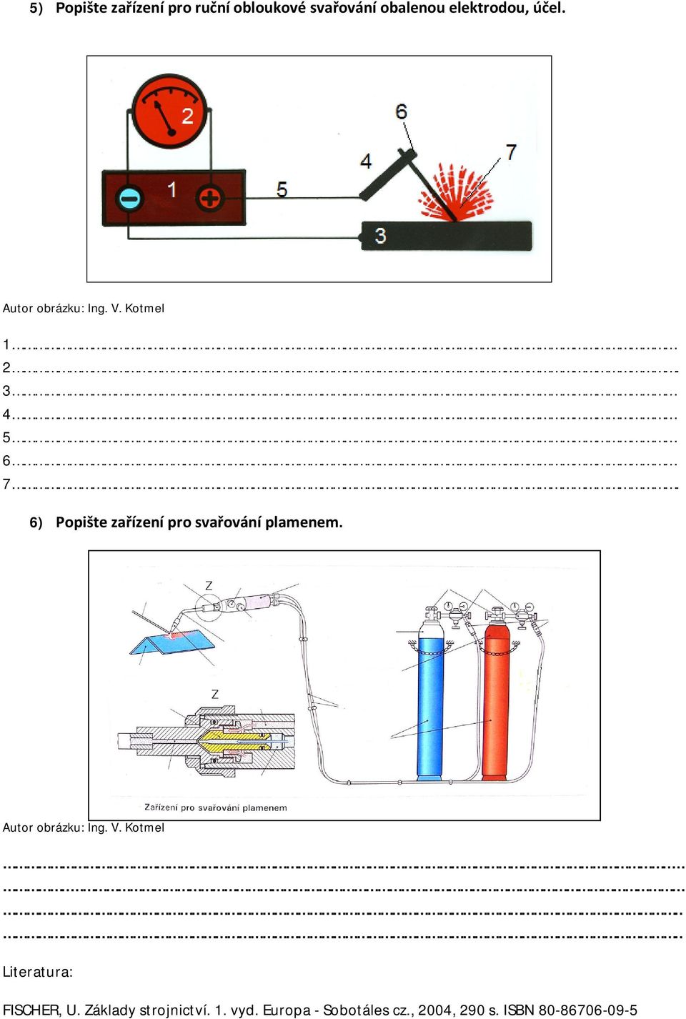 1 2 3 4 5 6 7 6) Popište zařízení pro svařování plamenem.