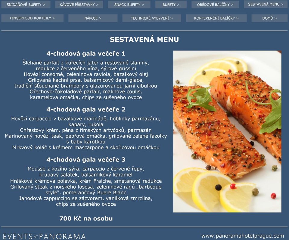Hovězí carpaccio v bazalkové marinádě, hoblinky parmazánu, kapary, rukola Chřestový krém, pěna z římských artyčoků, parmazán Marinovaný hovězí teak, pepřová omáčka, grilované zelené fazolky s baby