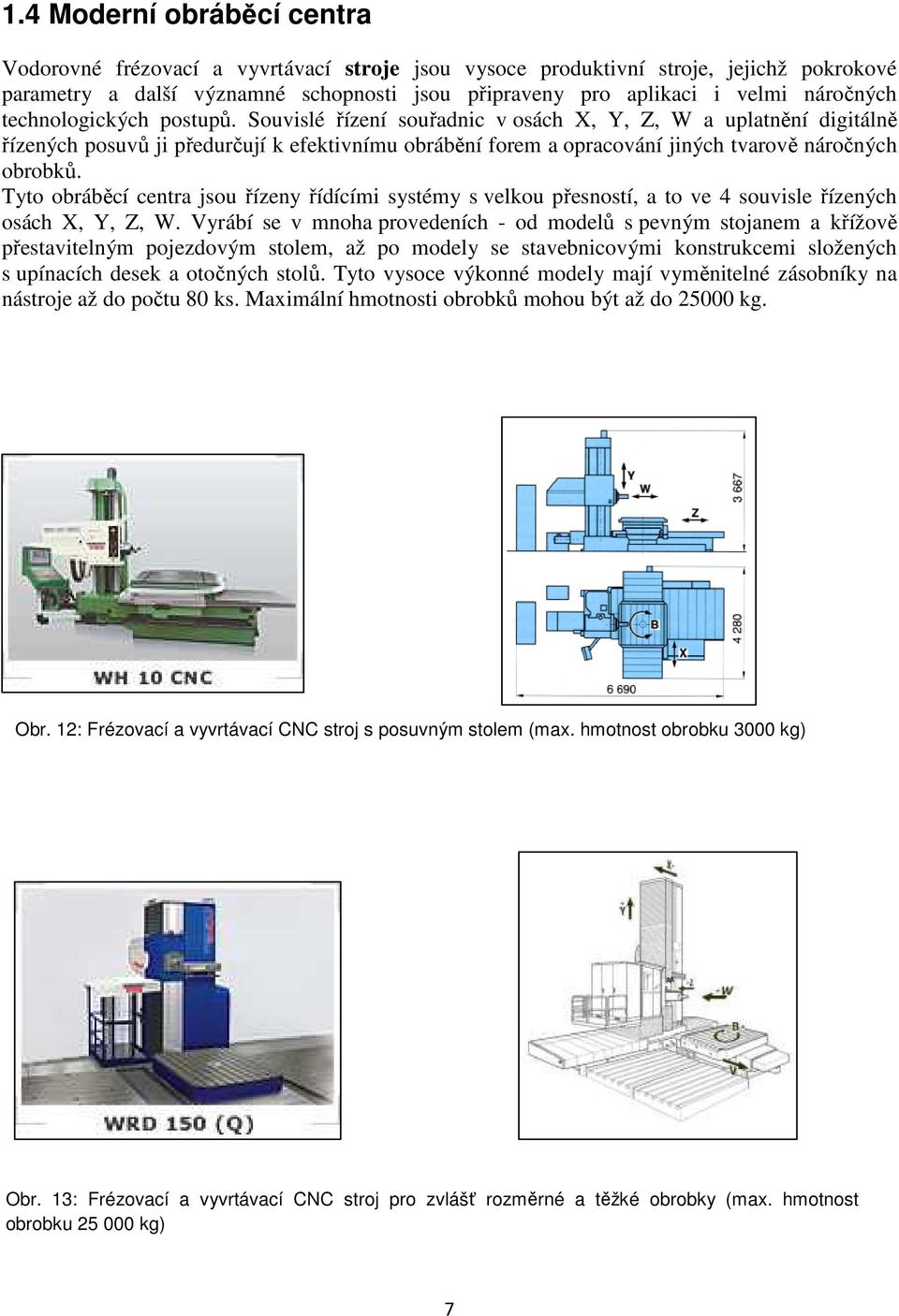 Souvislé řízení souřadnic v osách X, Y, Z, W a uplatnění digitálně řízených posuvů ji předurčují k efektivnímu obrábění forem a opracování jiných tvarově náročných obrobků.