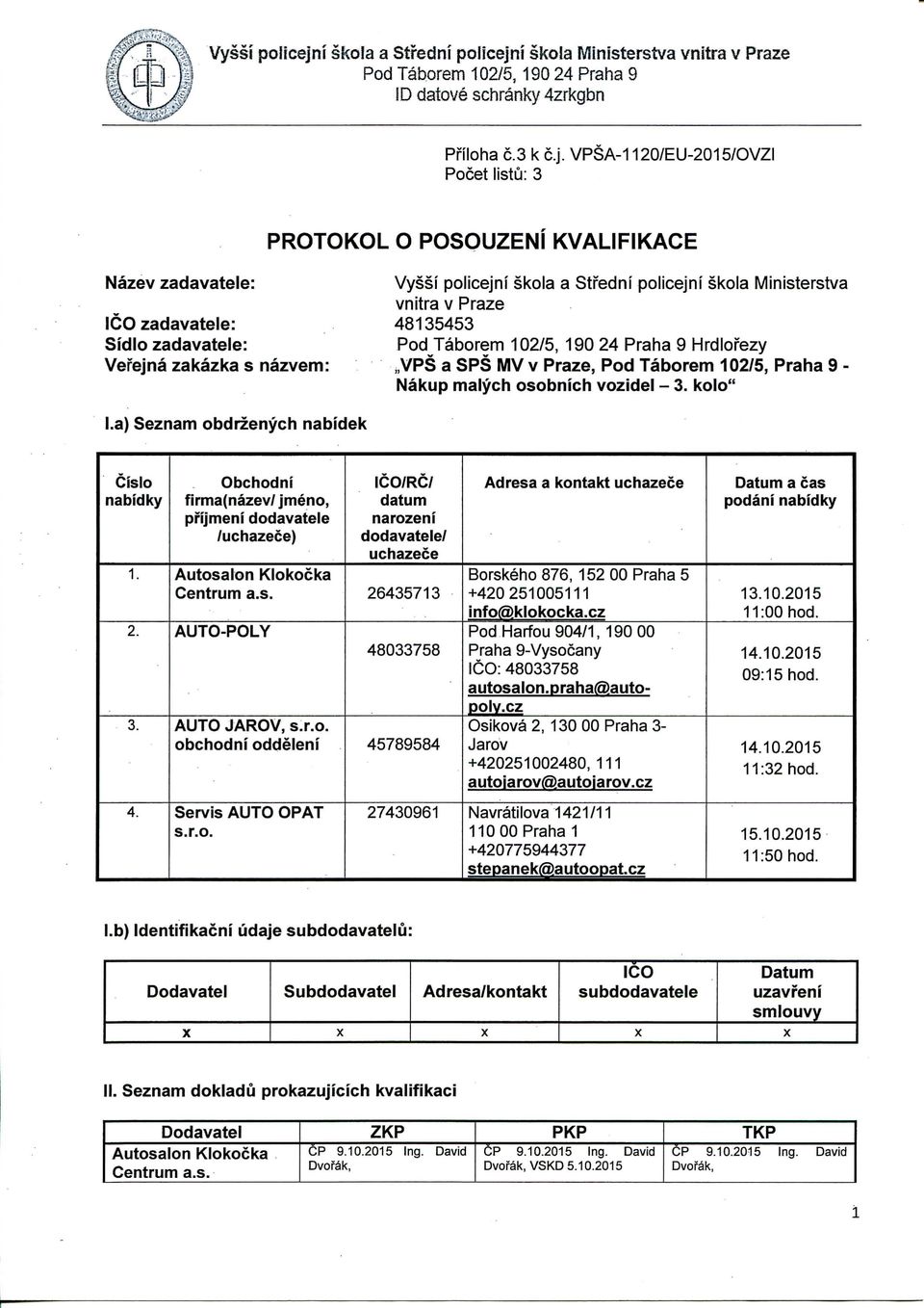 i skola Ministerstva vnitra v Praze Pod Taborem 102/5,190 24 Praha 9 ID datove schranky 4zrkgbn Pfiloha 6.3 k c.j.