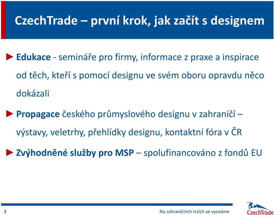 českého průmyslového designu v zahraničí výstavy, veletrhy, přehlídky designu, kontaktní