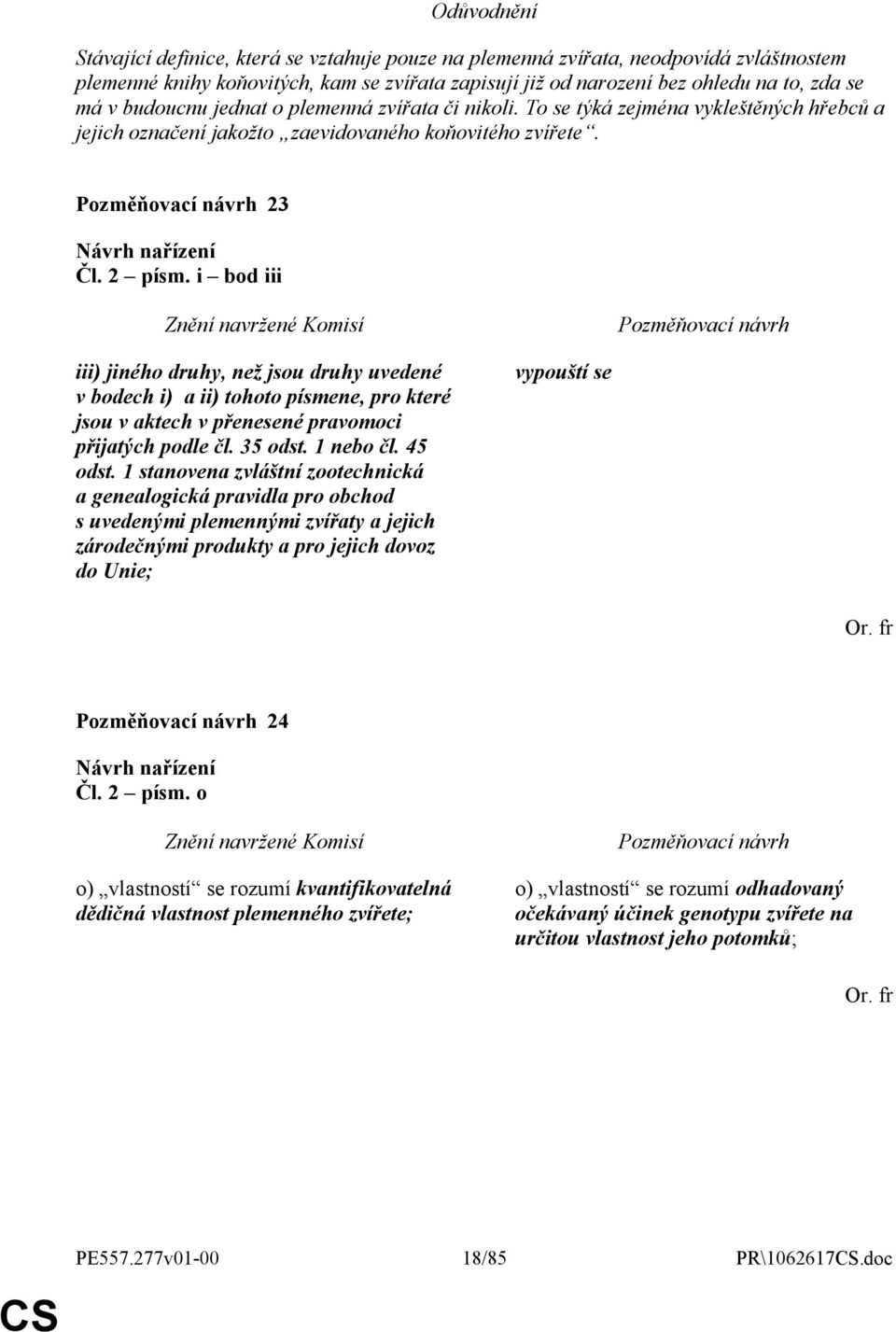 i bod iii iii) jiného druhy, než jsou druhy uvedené v bodech i) a ii) tohoto písmene, pro které jsou v aktech v přenesené pravomoci přijatých podle čl. 35 odst. 1 nebo čl. 45 odst.