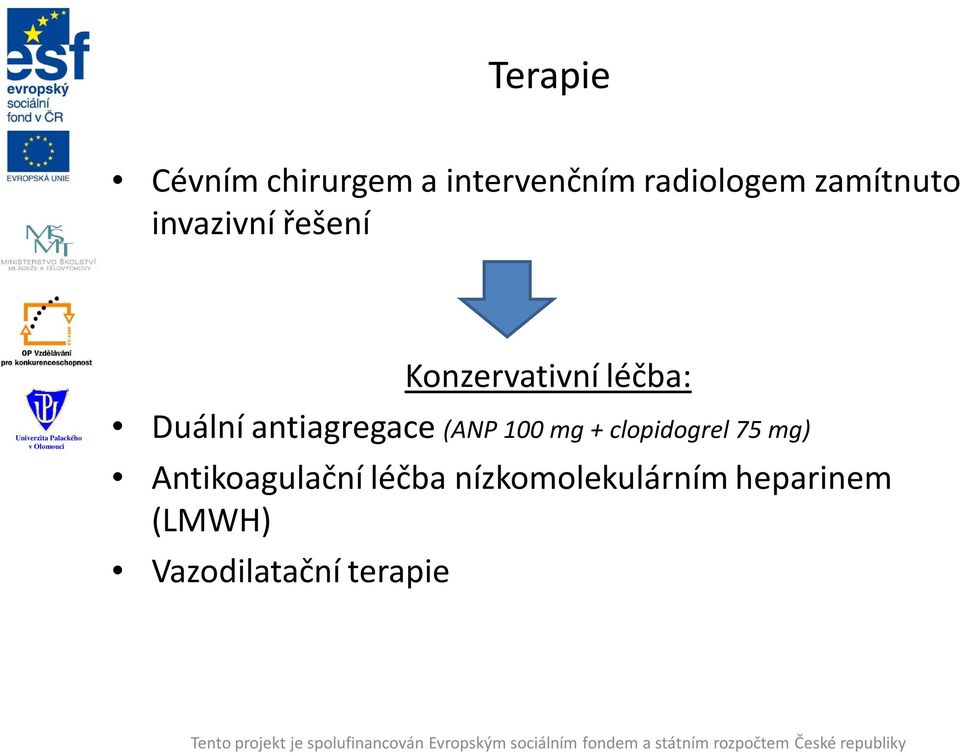 antiagregace (ANP 100 mg + clopidogrel 75 mg)