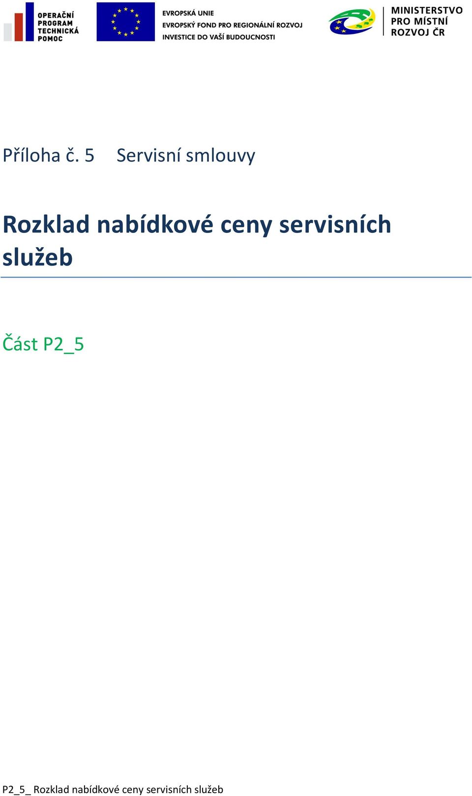 nabídkové ceny servisních