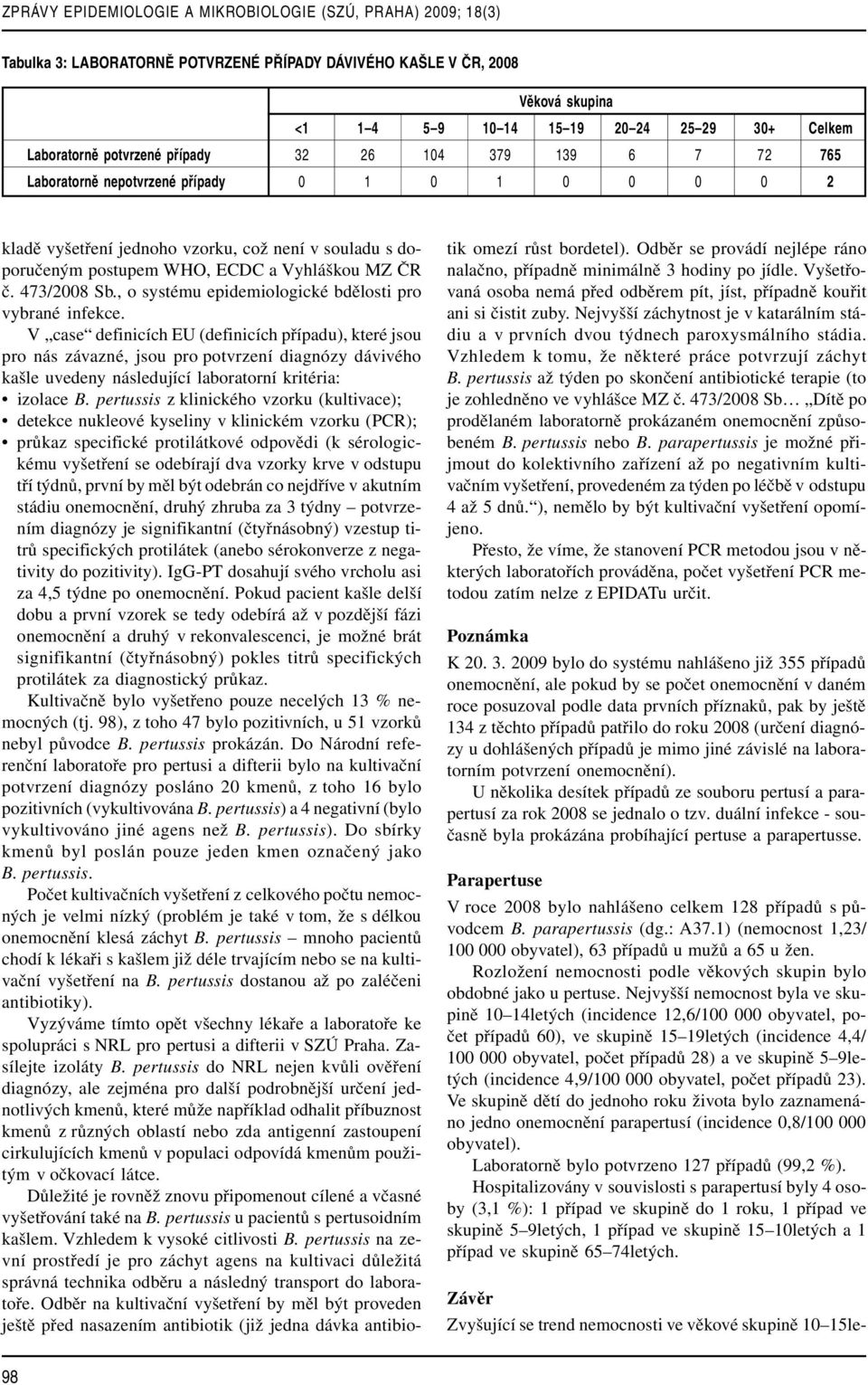 473/2008 Sb., o systému epidemiologické bdělosti pro vybrané infekce.