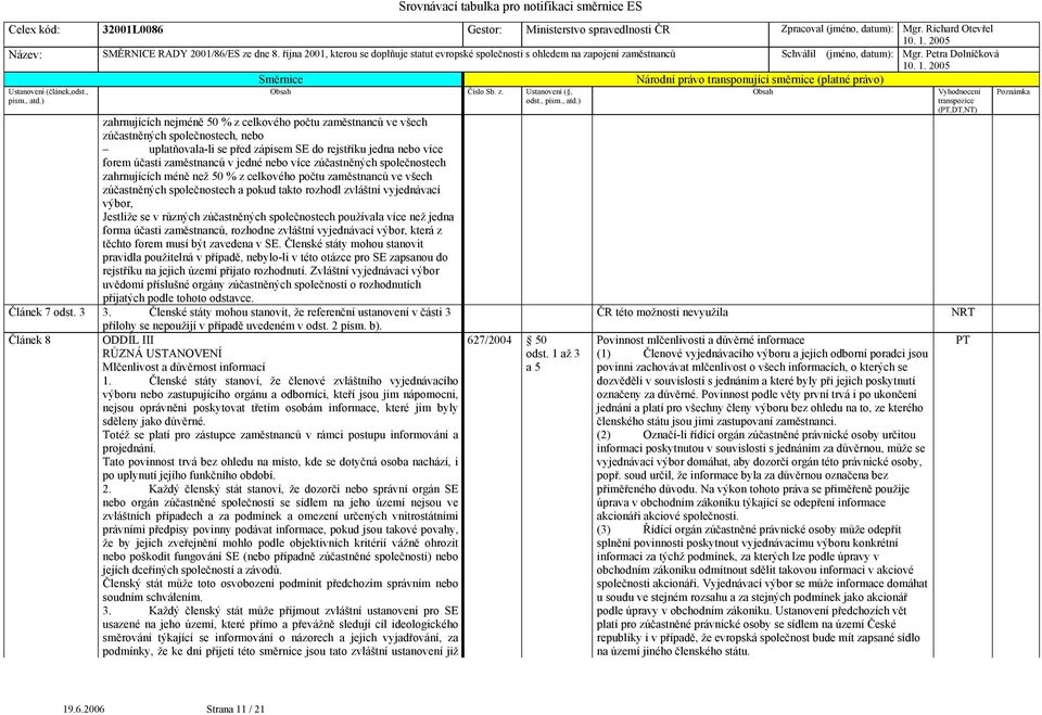 zúčastněných společnostech používala více než jedna forma účasti zaměstnanců, rozhodne zvláštní vyjednávací výbor, která z těchto forem musí být zavedena v SE.