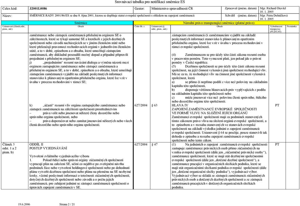 státě nebo které překračují pravomoci rozhodovacích orgánů v jednotlivém členském státě, a to v době, způsobem a o obsahu, které umožňují zástupcům zaměstnanců, aby důkladně posoudili možný dopad a