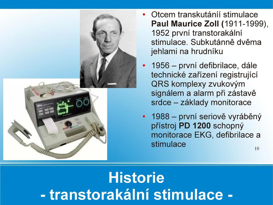 QRS komplexy zvukovým signálem a alarm při zástavě srdce základy monitorace 1988 první seriově