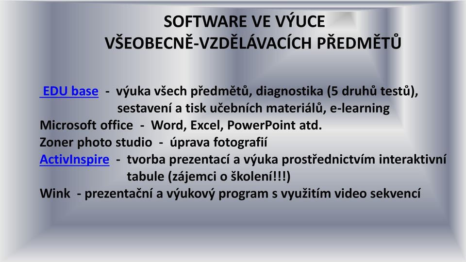 PowerPoint atd.