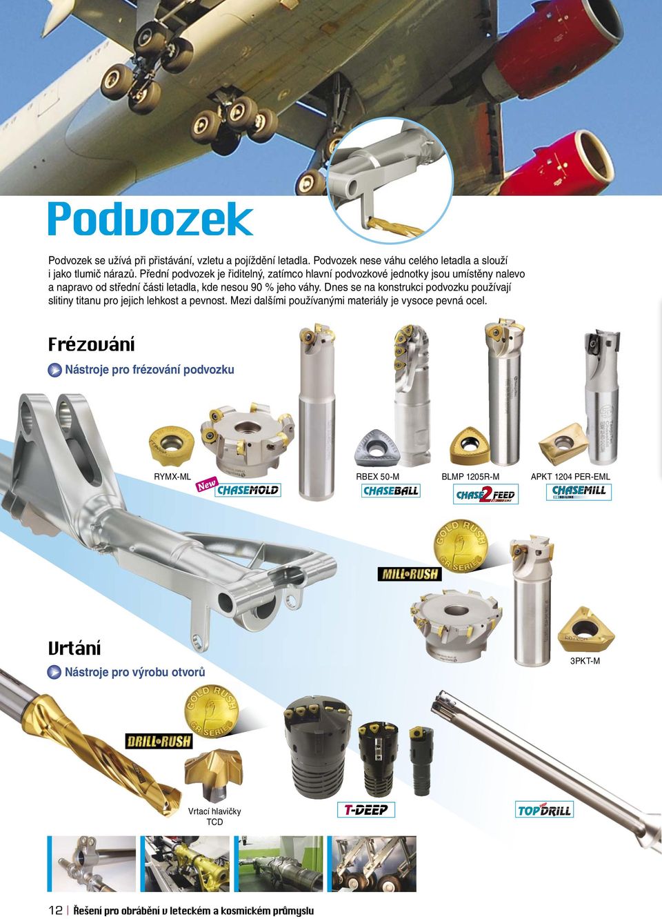 Dnes se na konstrukci podvozku používají slitiny titanu pro jejich lehkost a pevnost. Mezi dalšími používanými materiály je vysoce pevná ocel.