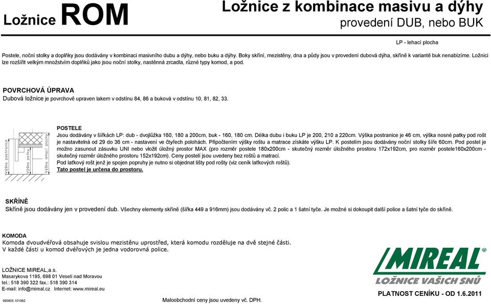 Ložnici lze rozšířit velkým množstvím doplňků jako jsou noční stolky, nastěnná zrcadla, různé typy komod, a pod.