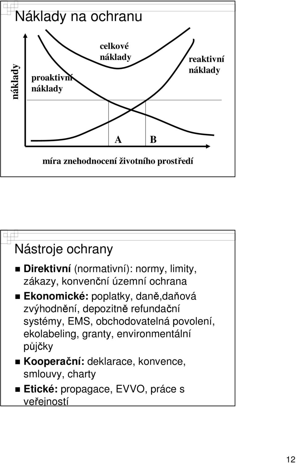 poplatky, daně,daňová zvýhodnění, depozitně refundační systémy, EMS, obchodovatelná povolení, ekolabeling, granty,