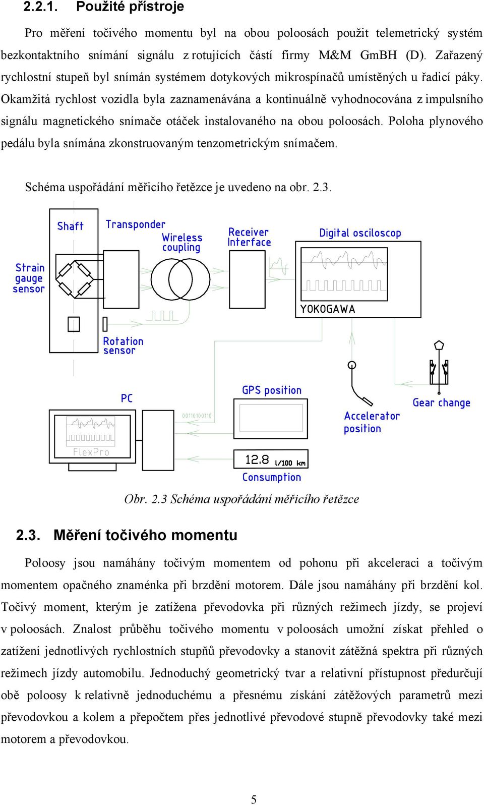 Okamžitá rychlost vozidla byla zaznamenávána a kontinuálně vyhodnocována z impulsního signálu magnetického snímače otáček instalovaného na obou poloosách.