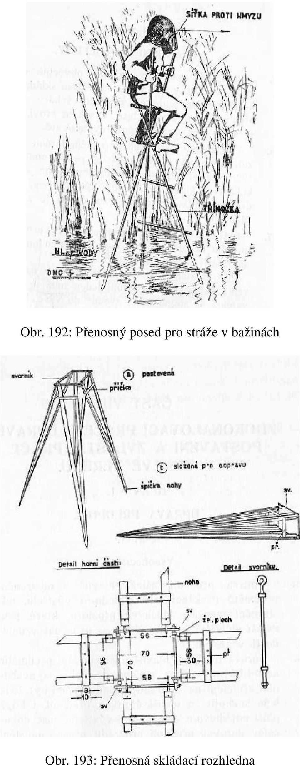 bažinách Obr.