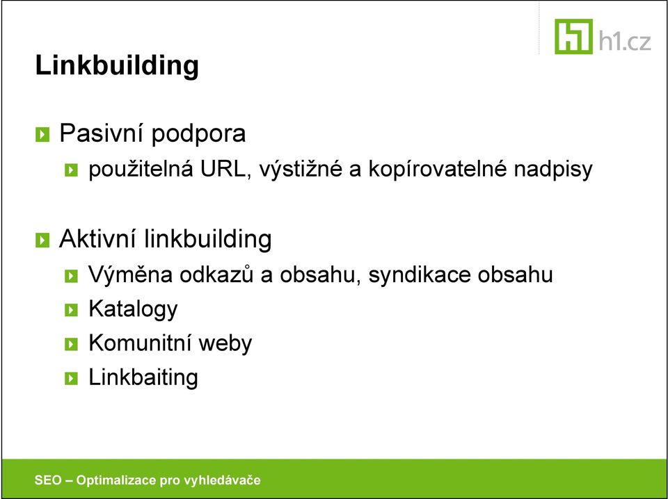 Aktivní linkbuilding Výměna odkazů a