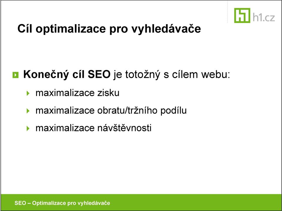 webu: maximalizace zisku maximalizace