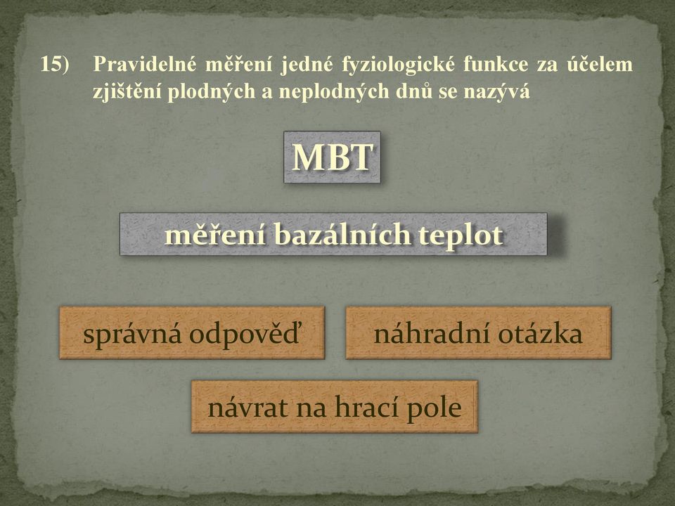 neplodných dnů se nazývá MBT měření