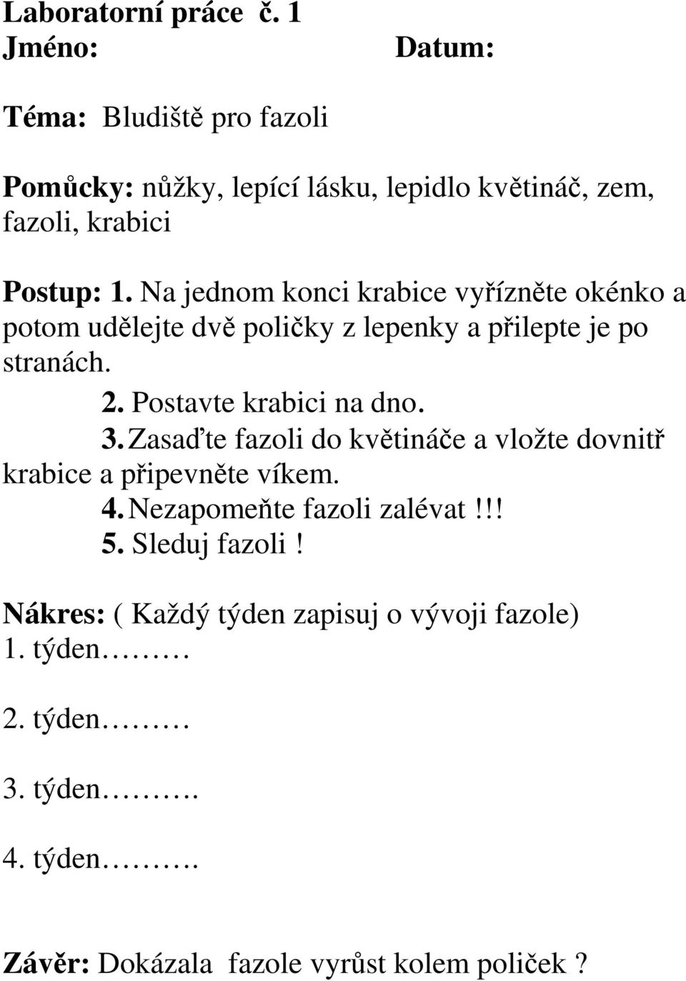 Na jednom konci krabice vyřízněte okénko a potom udělejte dvě poličky z lepenky a přilepte je po stranách. 2.