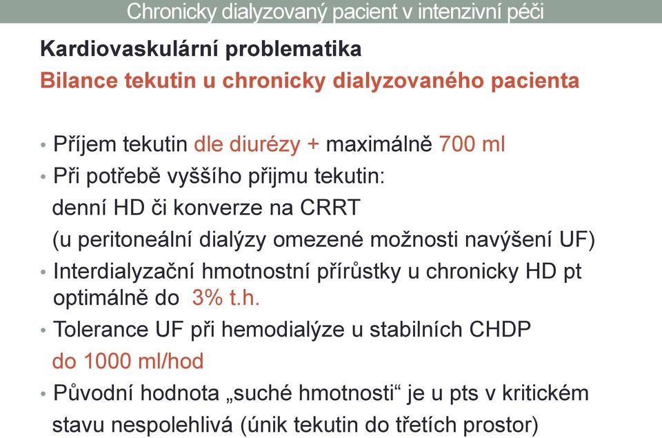 UF) Interdialyzační hm