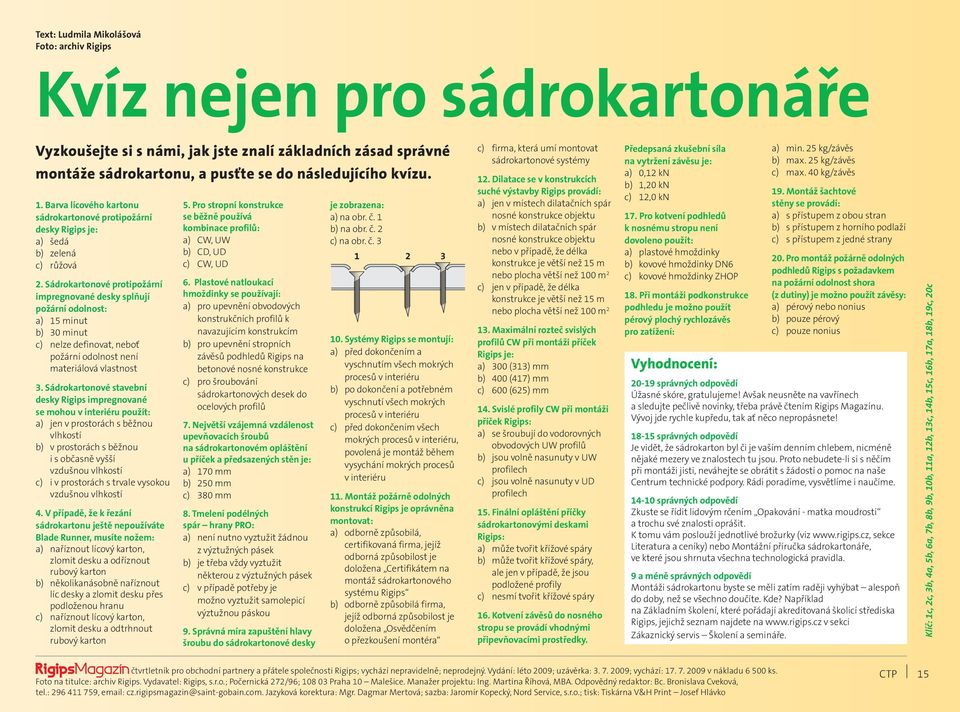 Sádrokartonové protipožární impregnované desky splňují požární odolnost: a) 15 minut b) 30 minut c) nelze definovat, neboť požární odolnost není materiálová vlastnost 3.