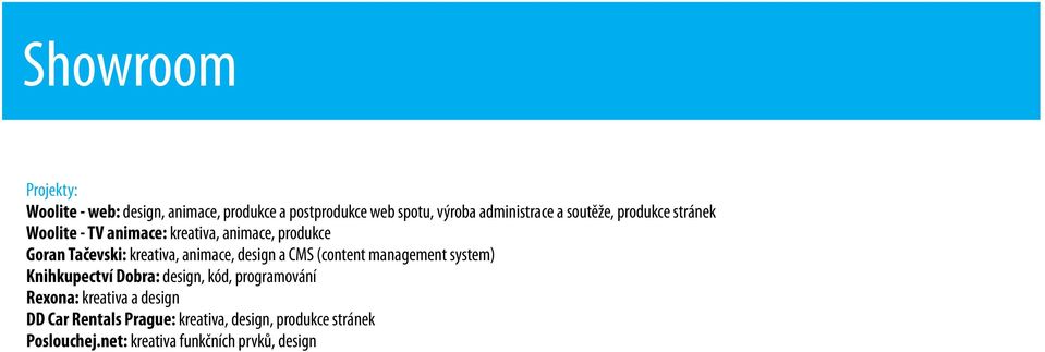 animace, design a CMS (content management system) Knihkupectví Dobra: design, kód, programování Rexona: