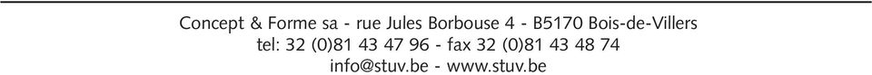 tel: 32 (0)81 43 47 96 - fax 32