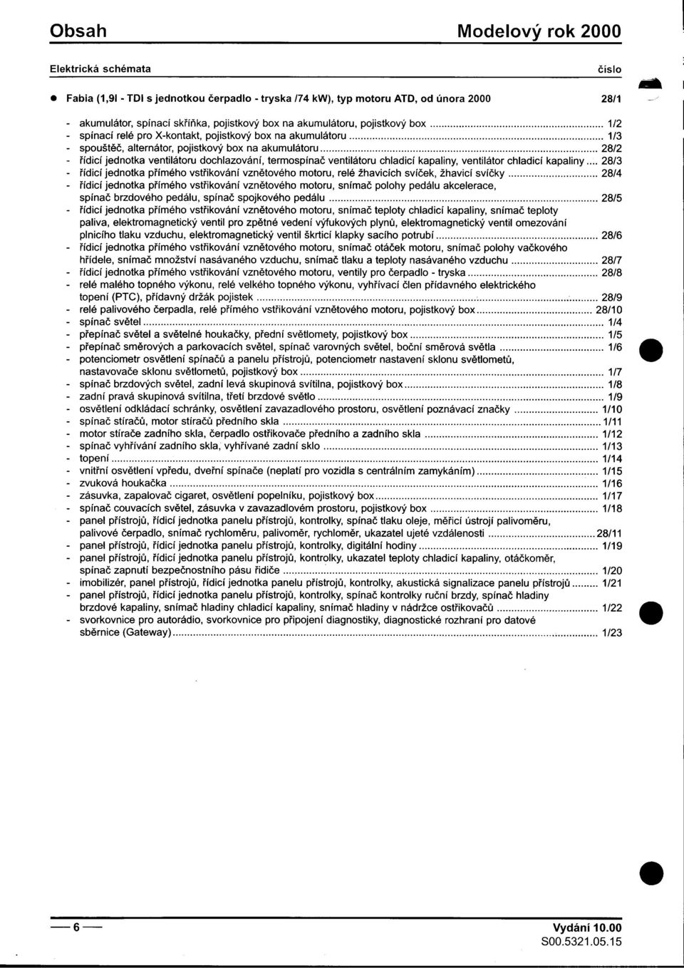 ventilátoru dochlazování, termospínaè ventilátoru chladicí kapaliny, ventilátor chladicí kapaliny 28/3 -øídicí jednotka pøímého vstøikování vznìtového motoru, relé žhavicích svíèek, žhavicí svíèky