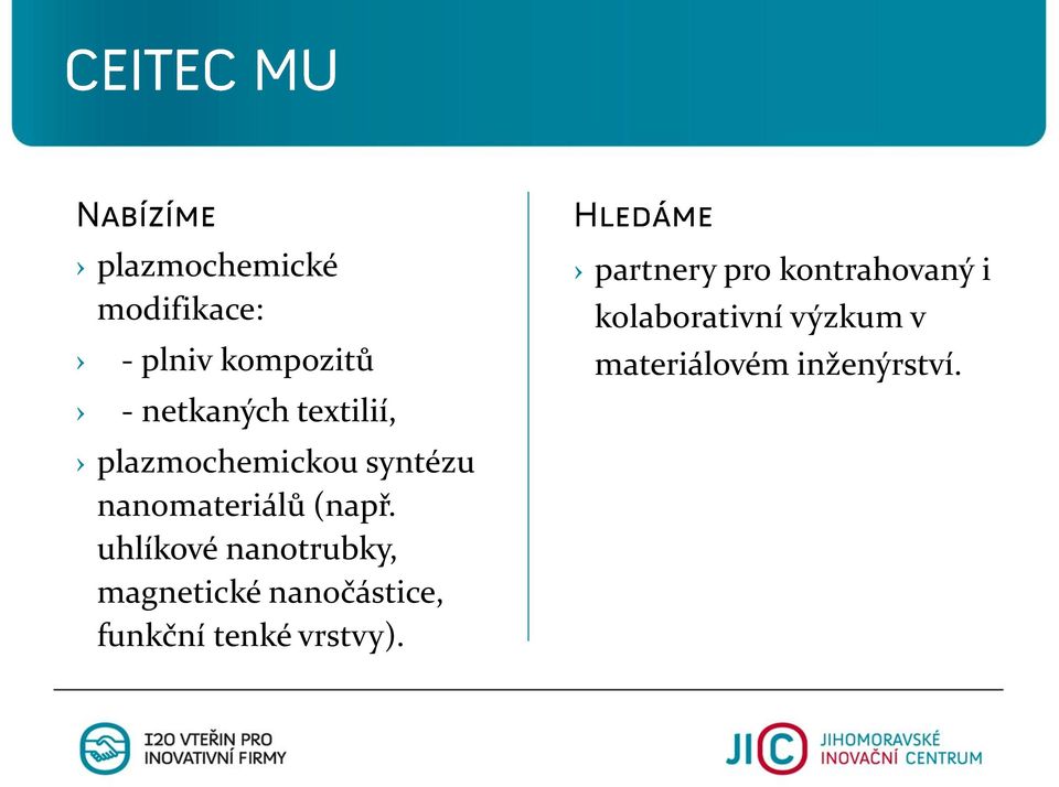 uhlíkové nanotrubky, magnetické nanočástice, funkční tenké