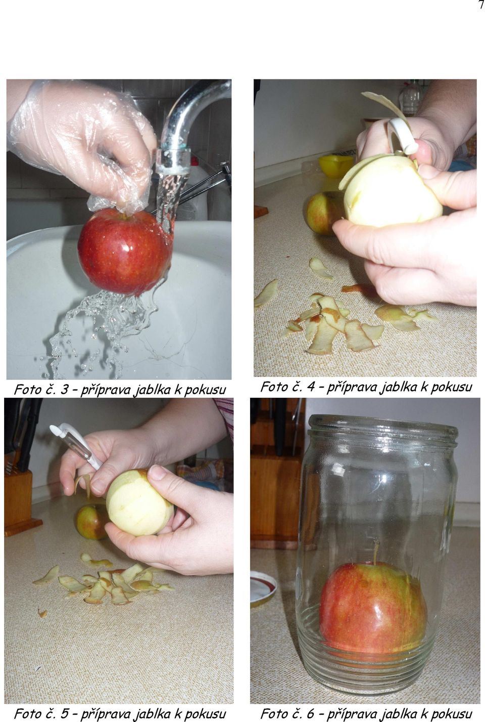 4 příprava jablka k pokusu Foto č.