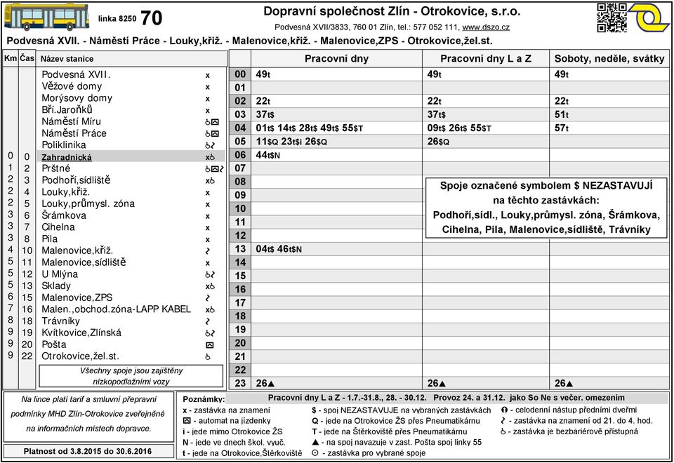 Podvesná XVII/, Zlín, tel.:, www.dszo.