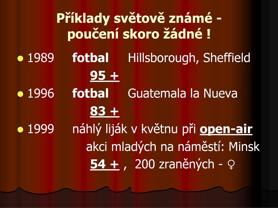 Sheffield Guatemala la Nueva 1999 náhlý liják v