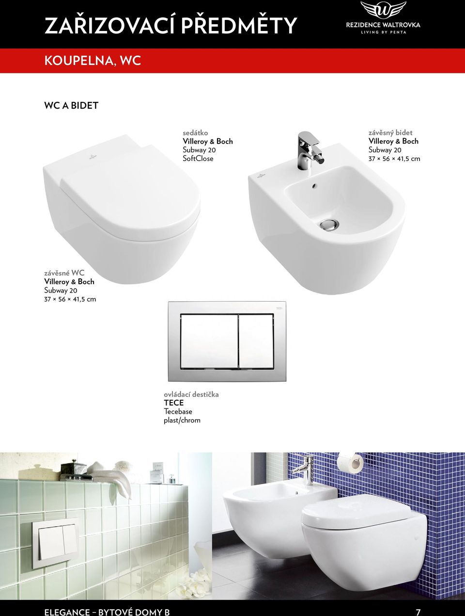 37 56 41,5 cm závěsné WC Villeroy & Boch Subway 20 37 56 41,5 cm