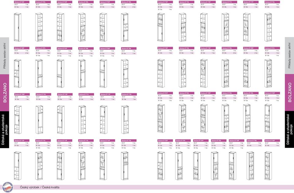 Sestava B 714L Sestava B 708P Sestava B 711P Sestava B 714P Sestava B 709L Sestava B 712L Sestava B 715L Sestava B 718P Sestava B 721P Sestava B 723P Sestava B 719L Sestava B 719P Sestava B 722L