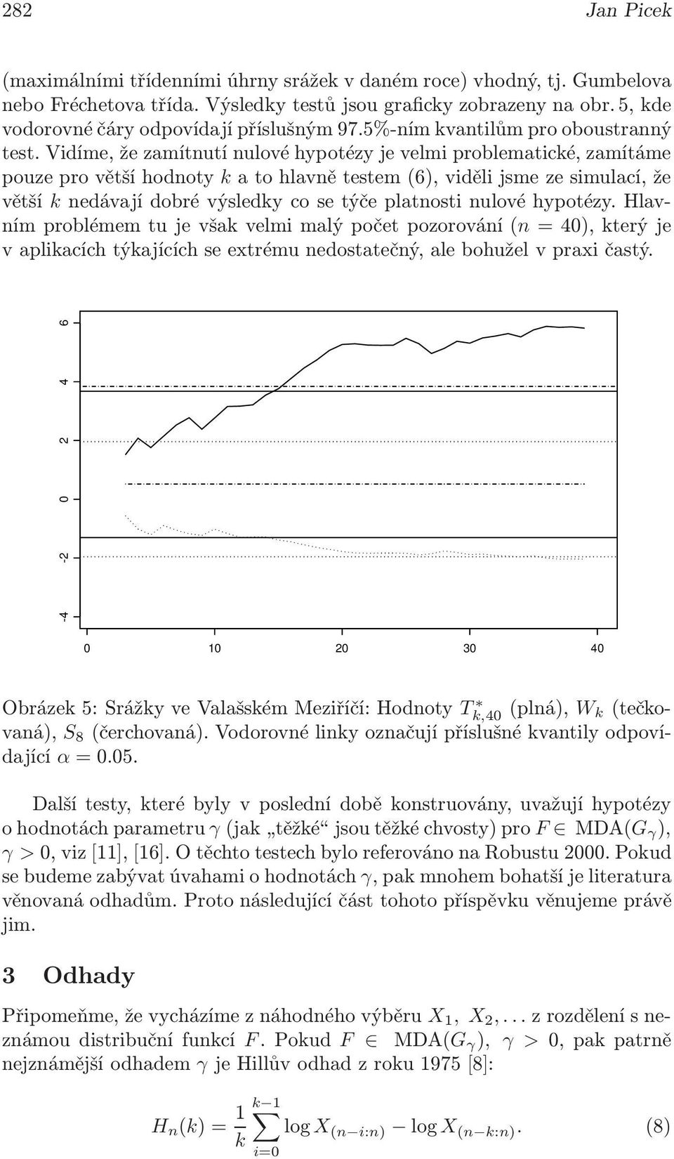 Vidíme, že zamítnutí nulové hypotézy je velmi problematicé, zamítáme pouzeprovětšíhodnoty atohlavnětestem(6),vidělijsmezesimulací,že větší nedávají dobré výsledy co se týče platnosti nulové hypotézy.