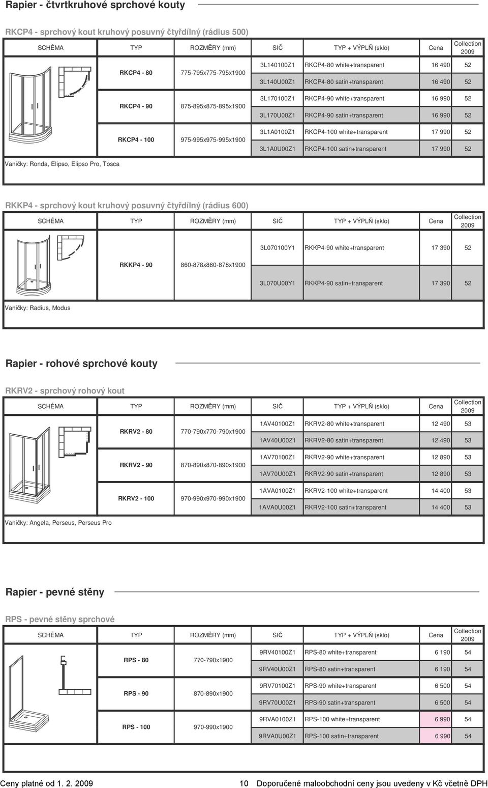 RKCP4-100 975-995x975-995x1900 3L1A0100Z1 RKCP4-100 white+transparent 17 990 52 3L1A0U00Z1 RKCP4-100 satin+transparent 17 990 52 RKKP4 - sprchový kout kruhový posuvný čtyřdílný (rádius 600)