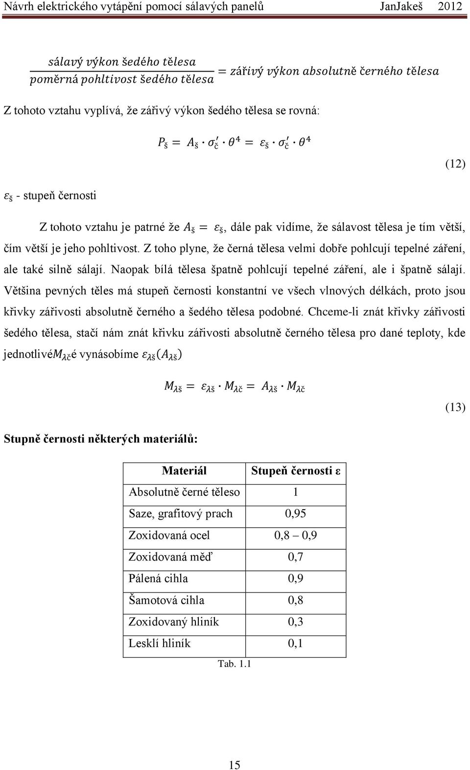 Většina pevných těles má stupeň černosti konstantní ve všech vlnových délkách, proto jsou křivky zářivosti absolutně černého a šedého tělesa podobné.