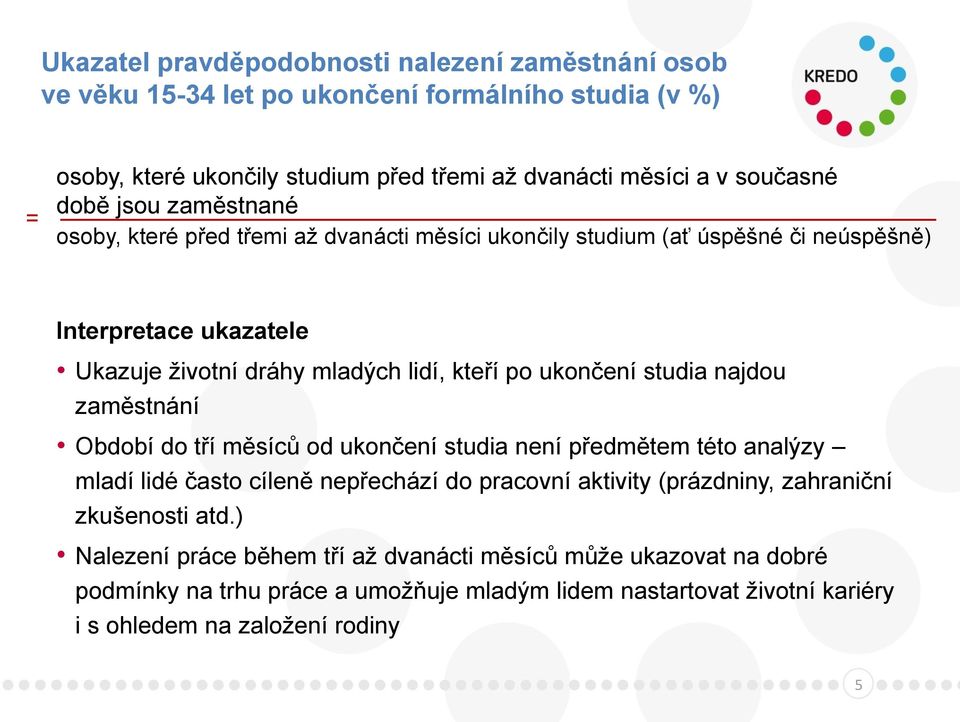 ukončení studia najdou zaměstnání Období do tří měsíců od ukončení studia není předmětem této analýzy mladí lidé často cíleně nepřechází do pracovní aktivity (prázdniny, zahraniční