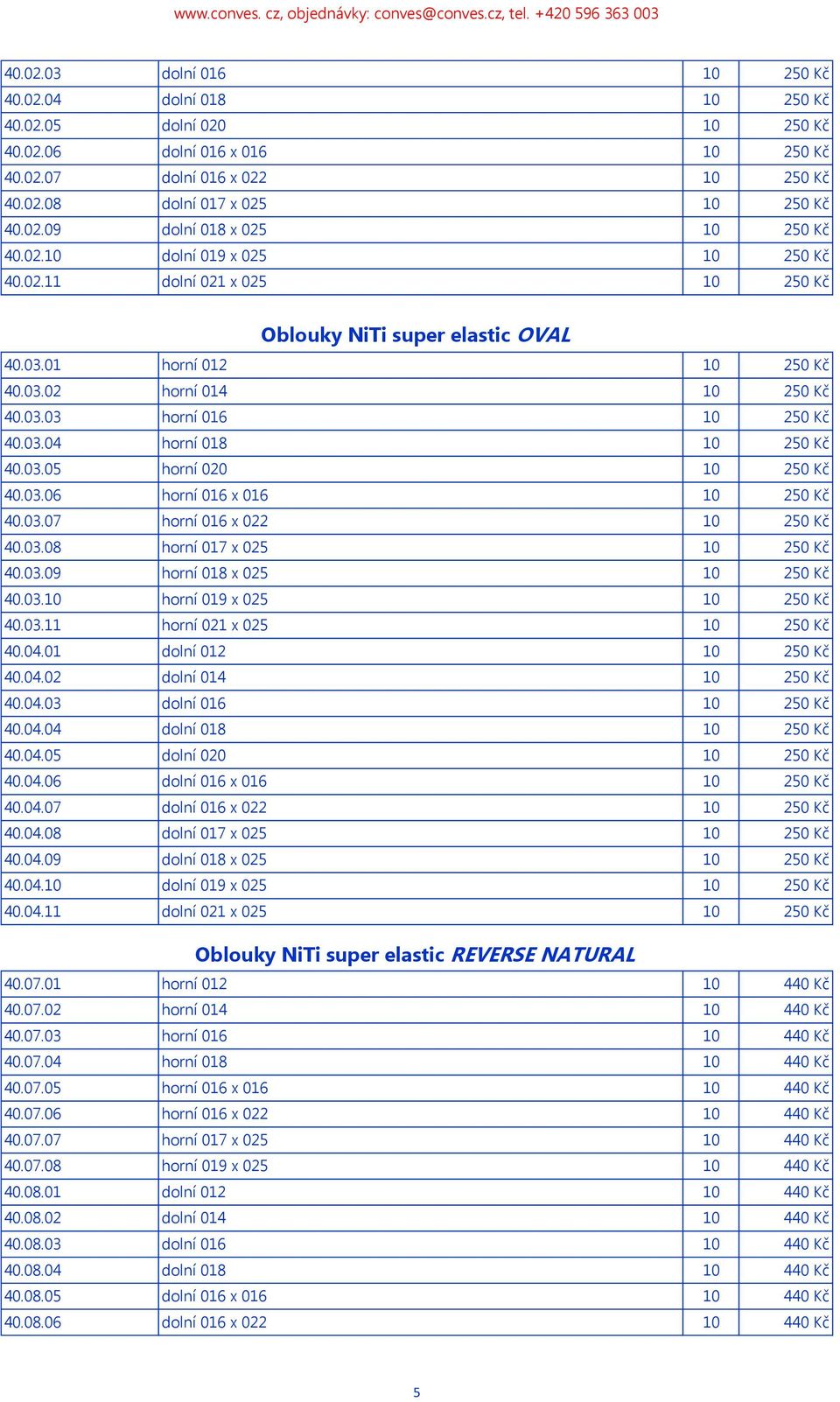 03.05 horní 020 10 250 Kč 40.03.06 horní 016 x 016 10 250 Kč 40.03.07 horní 016 x 022 10 250 Kč 40.03.08 horní 017 x 025 10 250 Kč 40.03.09 horní 018 x 025 10 250 Kč 40.03.10 horní 019 x 025 10 250 Kč 40.