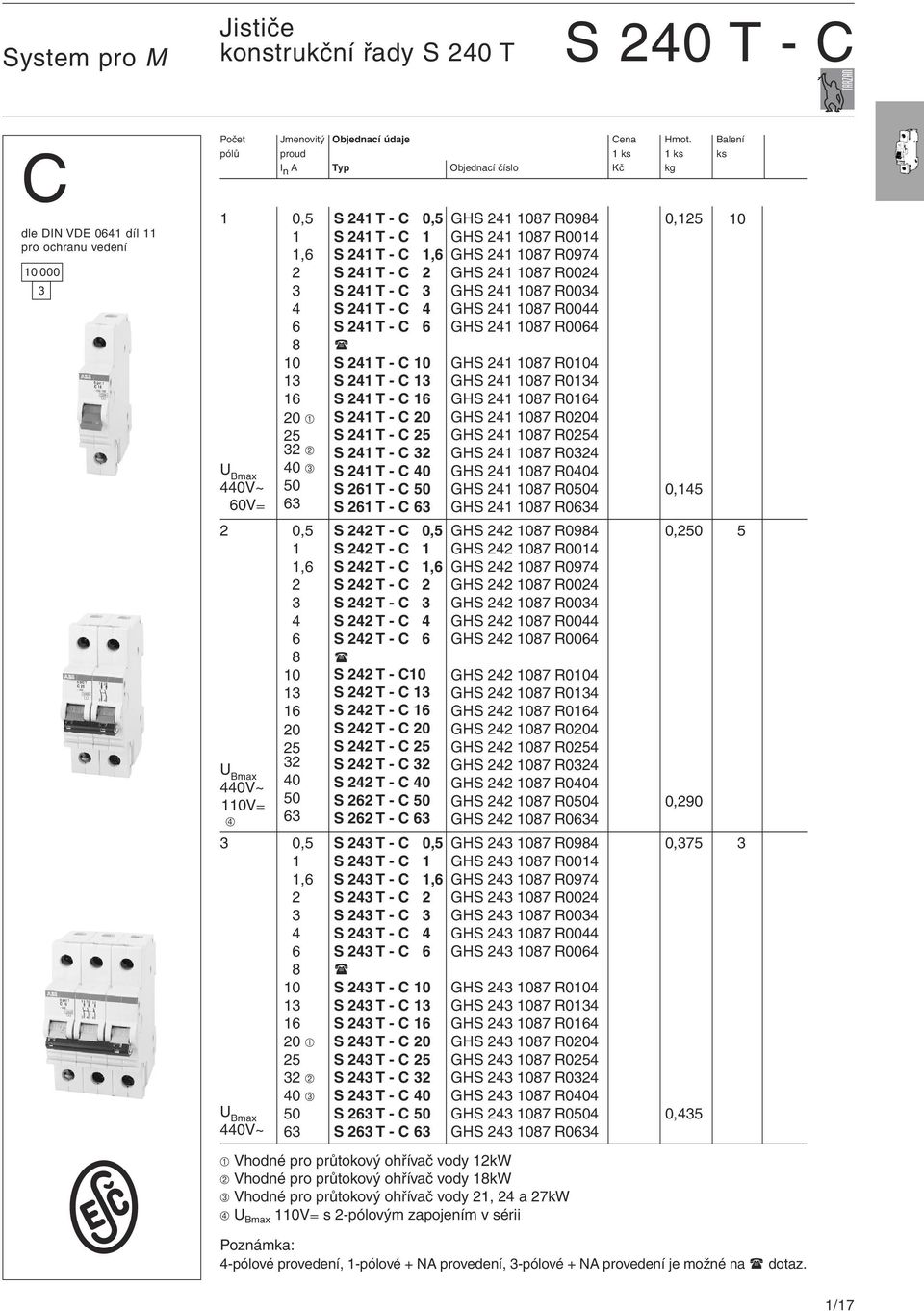 À 25 2 Á 40 Â 50 6 S 241 T - C 0,5 S 241 T - C 1 S 241 T - C 1,6 S 241 T - C 2 S 241 T - C S 241 T - C 4 S 241 T - C 6 ( S 241 T - C 10 S 241 T - C 1 S 241 T - C 16 S 241 T - C 20 S 241 T - C 25 S