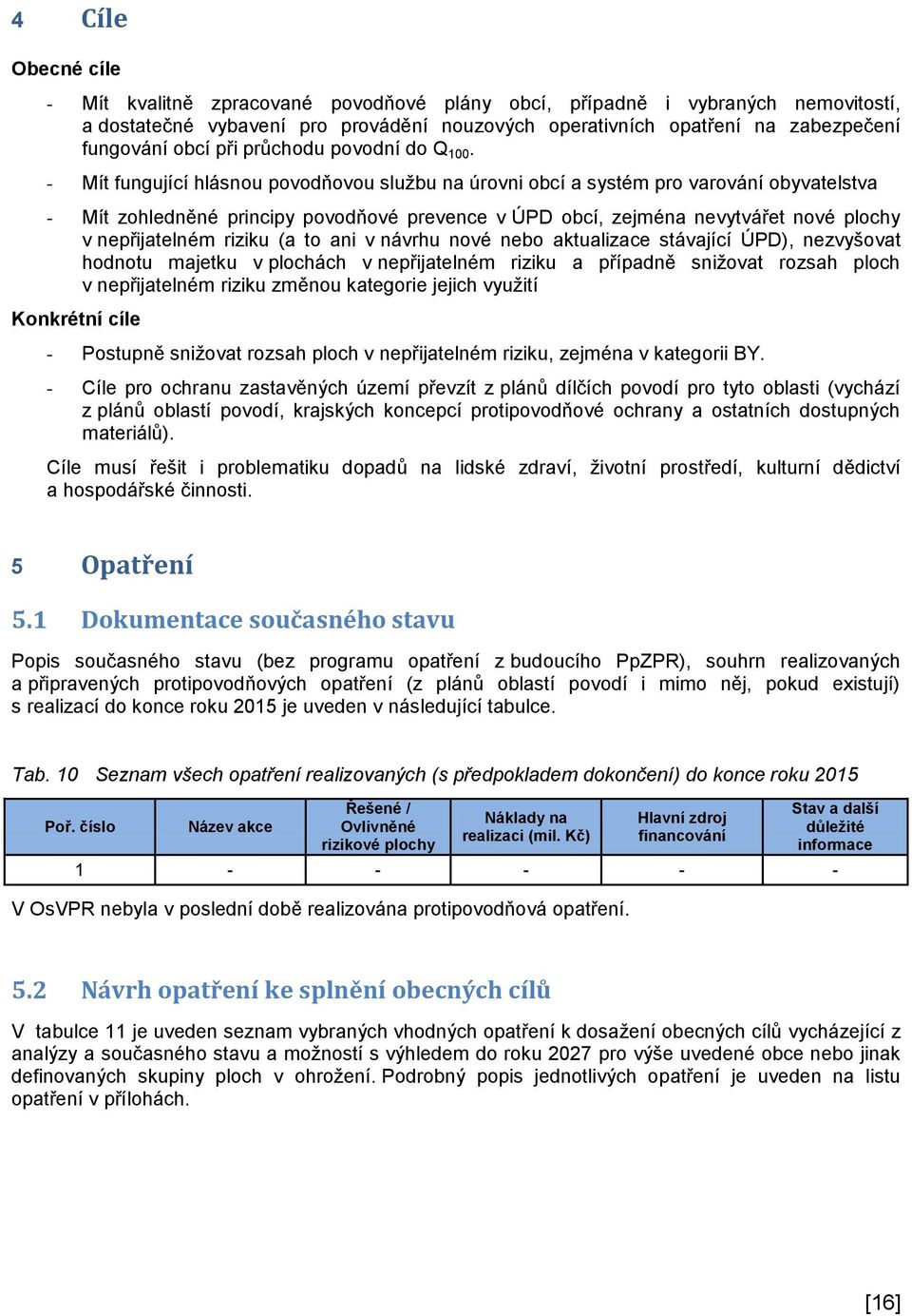 - Mít fungující hlásnou povodňovou službu na úrovni obcí a systém pro varování obyvatelstva - Mít zohledněné principy povodňové prevence v ÚPD obcí, zejména nevytvářet nové plochy v nepřijatelném